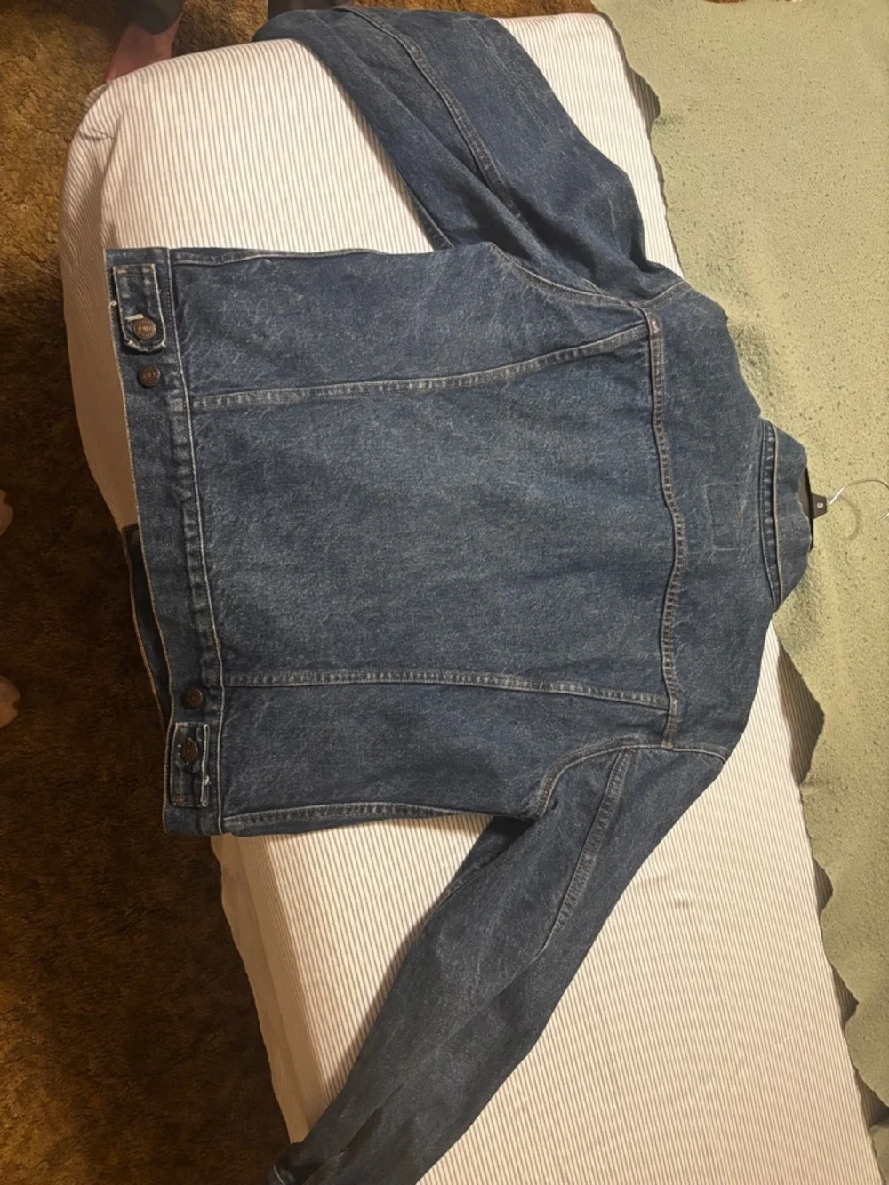 Vintage 90s Levi's Indigo Blue Men's Denim Trucker Jacket - Picture 2 of 8